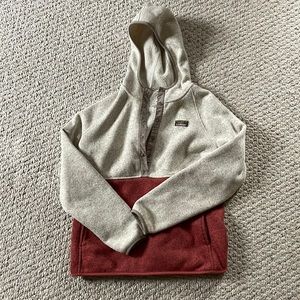 L.L. Bean Beige Hooded Fleece
